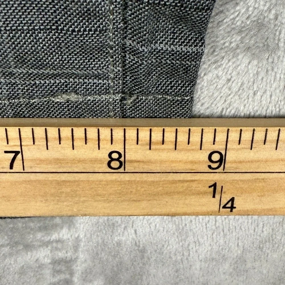 Banana Republic Straight‎ Fit Plaid Dress Pants Mens 35x30 Gray Casual Office